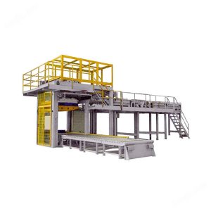 Fully automatic high-position palletizer with a...